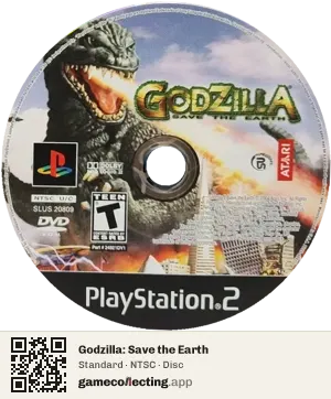Godzilla: Save the Earth PlayStation 2, NTSC disc