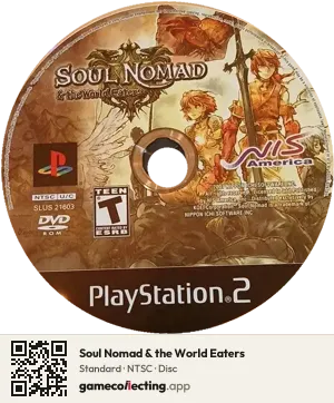 Soul Nomad & the World Eaters PlayStation 2, NTSC disc