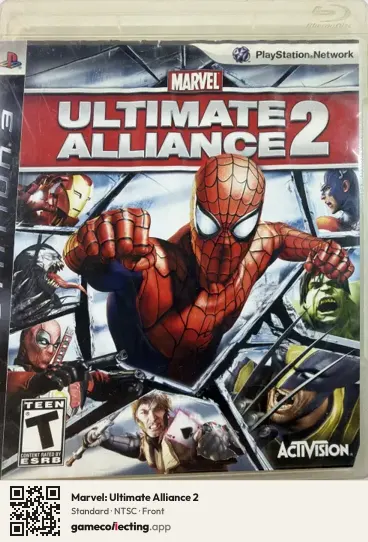Marvel: Ultimate Alliance 2 PlayStation 3, NTSC box front