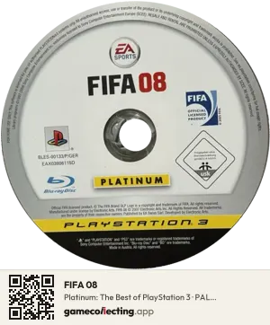 FIFA 08 PlayStation 3, PAL disc