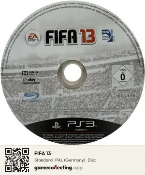 FIFA 13 PlayStation 3, PAL disc