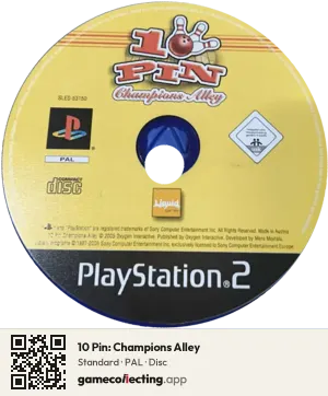 10 Pin: Champions Alley PlayStation 2, PAL disc