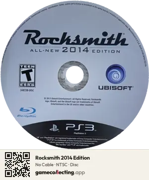 Rocksmith 2014 Edition PlayStation 3, NTSC disc