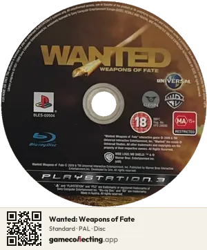 Wanted: Weapons of Fate PlayStation 3, PAL disc
