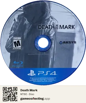 Death Mark PlayStation 4, NTSC disc