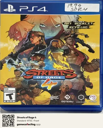 Streets of Rage 4 PlayStation 4, NTSC box front