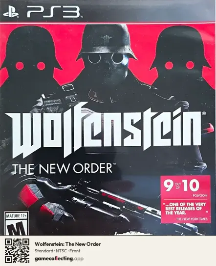 Wolfenstein: The New Order PlayStation 3, NTSC box front