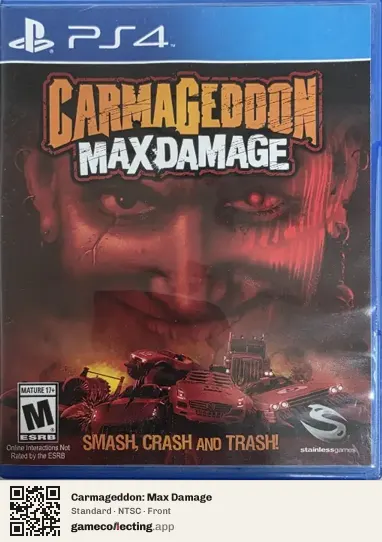 Carmageddon: Max Damage PlayStation 4, NTSC box front