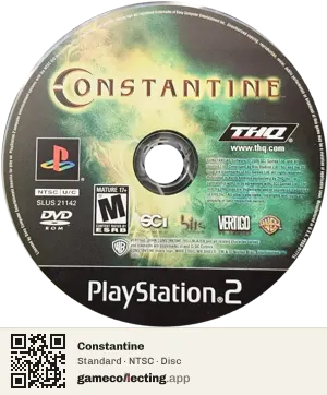 Constantine PlayStation 2, NTSC disc