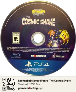 SpongeBob SquarePants: The Cosmic Shake PlayStation 4, NTSC disc