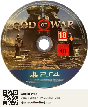 God of War PlayStation 4, PAL disc