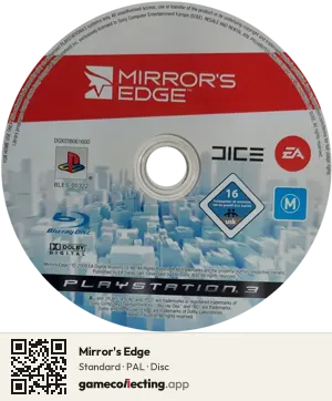Mirror's Edge PlayStation 3, PAL disc