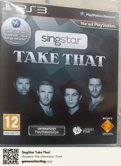SingStar Take That PlayStation 3, Germany box front