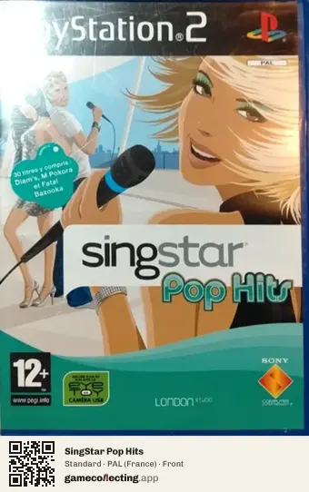 SingStar Pop Hits PlayStation 2, France box front