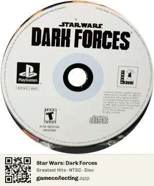 Star Wars: Dark Forces PlayStation, NTSC disc
