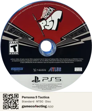 Persona 5 Tactica PlayStation 5, NTSC disc