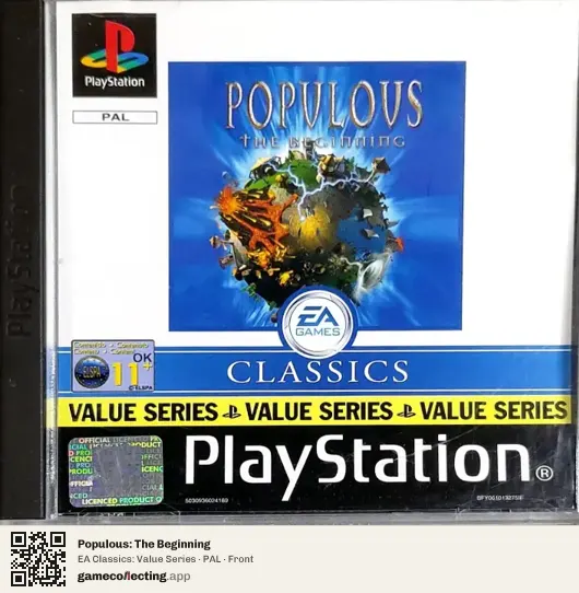 Populous: The Beginning PlayStation, PAL box front