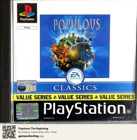 Populous: The Beginning PlayStation, PAL box front