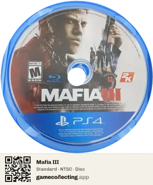 Mafia III PlayStation 4, NTSC disc