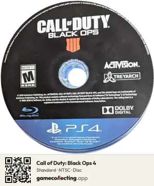 Call of Duty: Black Ops 4 PlayStation 4, NTSC disc