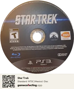 Star Trek PlayStation 3, NTSC disc