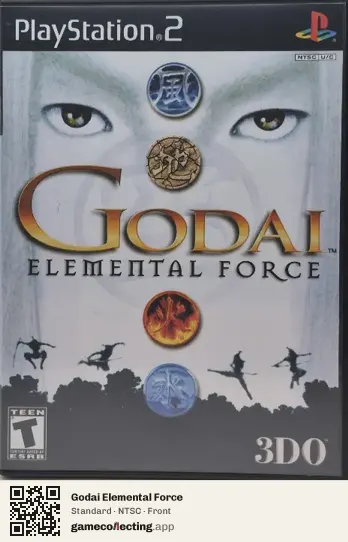 Godai Elemental Force PlayStation 2, NTSC box front