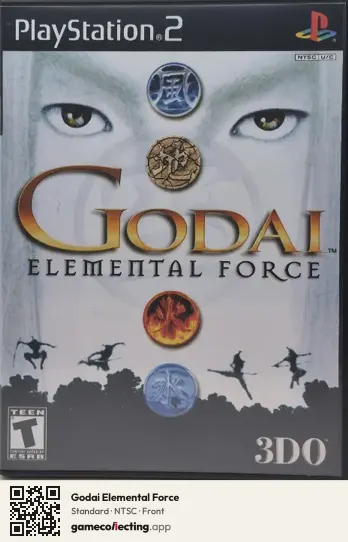 Godai Elemental Force PlayStation 2, NTSC box front