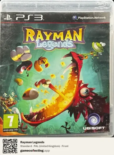 Rayman Legends PlayStation 3, United Kingdom box front