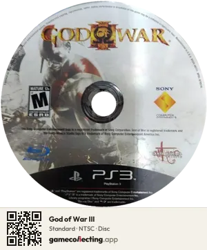 God of War III PlayStation 3, NTSC disc