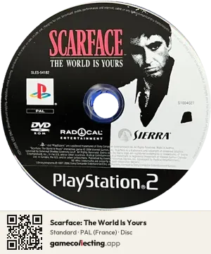 Scarface: The World Is Yours PlayStation 2, PAL disc