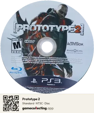 Prototype 2 PlayStation 3, NTSC disc