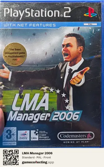 LMA Manager 2006 PlayStation 2, PAL box front