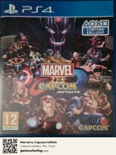 Marvel vs. Capcom: Infinite PlayStation 4, PAL box front