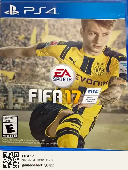 FIFA 17 PlayStation 4, NTSC box front