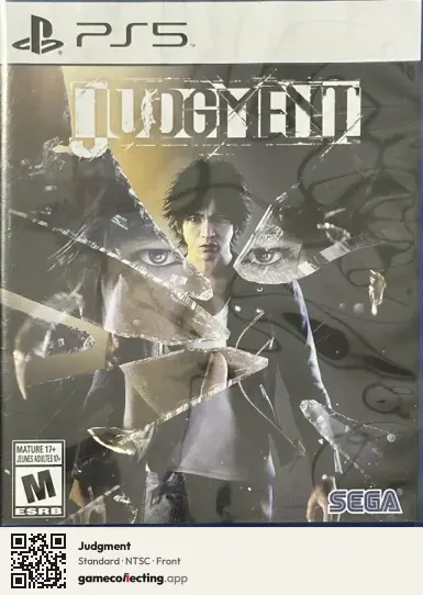 Judgment PlayStation 5, NTSC box front
