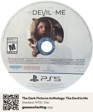 The Dark Pictures Anthology: The Devil in Me PlayStation 5, NTSC disc
