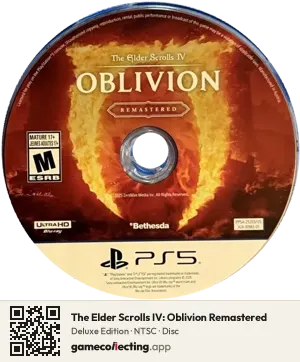 The Elder Scrolls IV: Oblivion Remastered PlayStation 5, NTSC disc