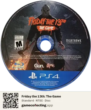 Friday the 13th: The Game PlayStation 4, NTSC disc