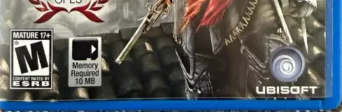 Assassin's Creed III: Liberation, the ESRB box on its front