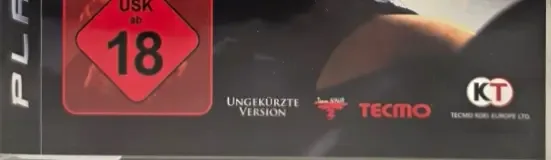 Ninja Gaiden Sigma 2, the USK square on its front