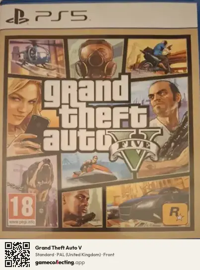 Grand Theft Auto V PlayStation 5, United Kingdom box front