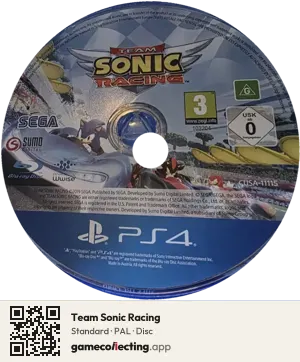 Team Sonic Racing PlayStation 4, PAL disc