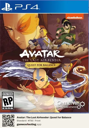 Avatar: The Last Airbender: Quest for Balance PlayStation 4, NTSC box front