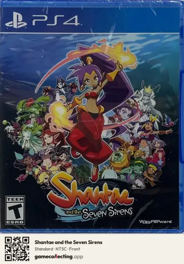 Shantae and the Seven Sirens PlayStation 4, NTSC box front