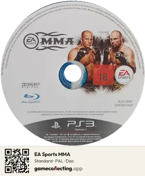 EA Sports MMA PlayStation 3, PAL disc