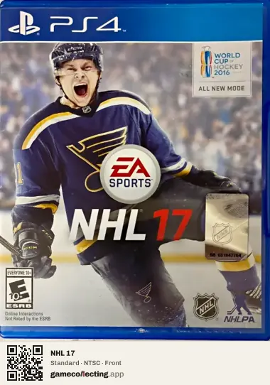 NHL 17 PlayStation 4, NTSC box front