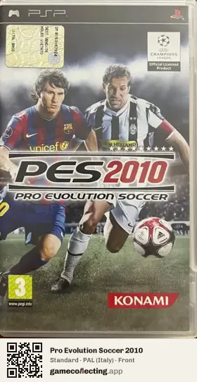 Pro Evolution Soccer 2010 PlayStation Portable, Italy box front
