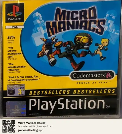 Micro Maniacs Racing PlayStation, France box front