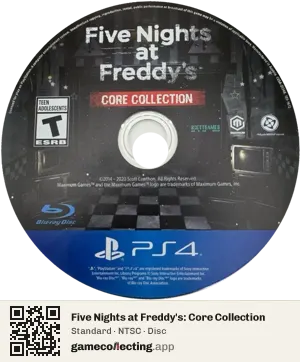 Five Nights at Freddy's: Core Collection PlayStation 4, NTSC disc