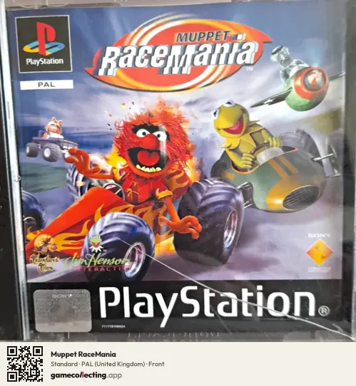 Muppet RaceMania PlayStation, United Kingdom box front